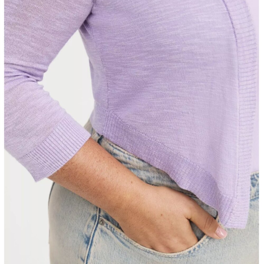 Torrid Open Front Shrug Cardigan – English Hyacinth | Size 3 (22/24) - Picture 3 of 8